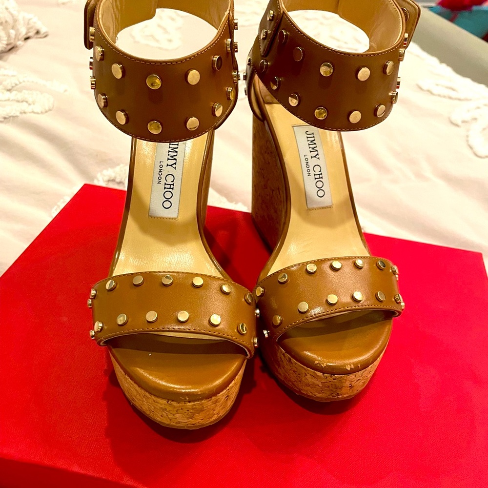 Jimmy Choo cork wedges